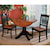 AAmerica British Isles 3 Piece Dining Set witih Round Dropleaf Table and Slat Back Chairs